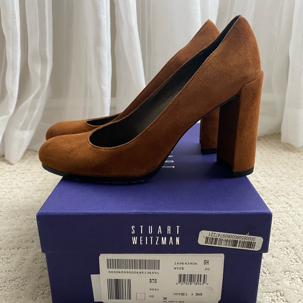 Stuart Weitzman Suede Block Heels - image 4